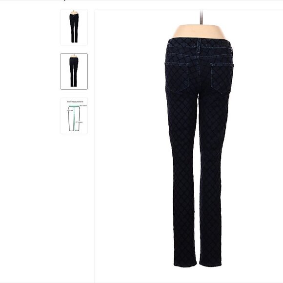 PAIGE Criss Cross Skinny Low Rise Jeans 23 Waist - Picture 2 of 3